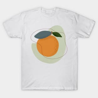 Modern Orange Fruit Illustration T-Shirt